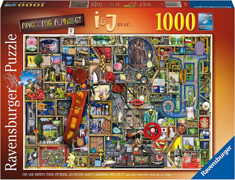 Ravensburger Puzzle 1000pc - Awesome Alphabet I And J