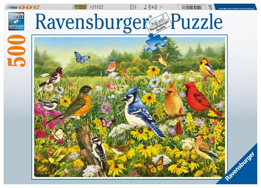 Ravensburger Puzzle 500pc - Birds in the Meadow