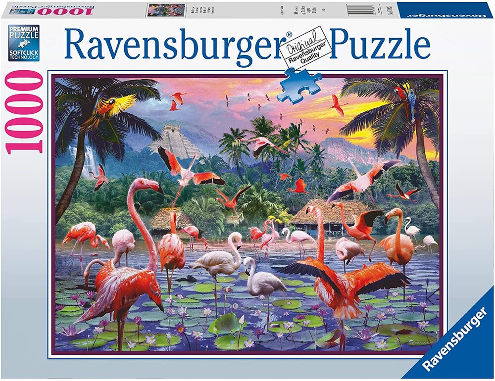Ravensburger Puzzle 1000pc - Pink Flamingos