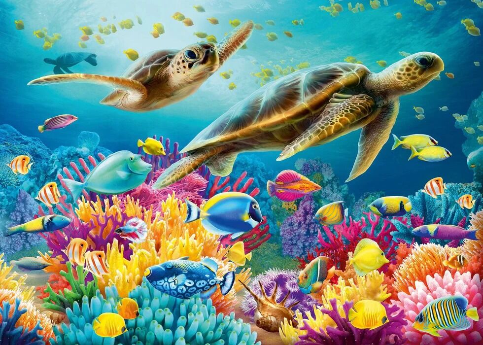 Ravensburger Puzzle 1000pc - Blue Underwater World