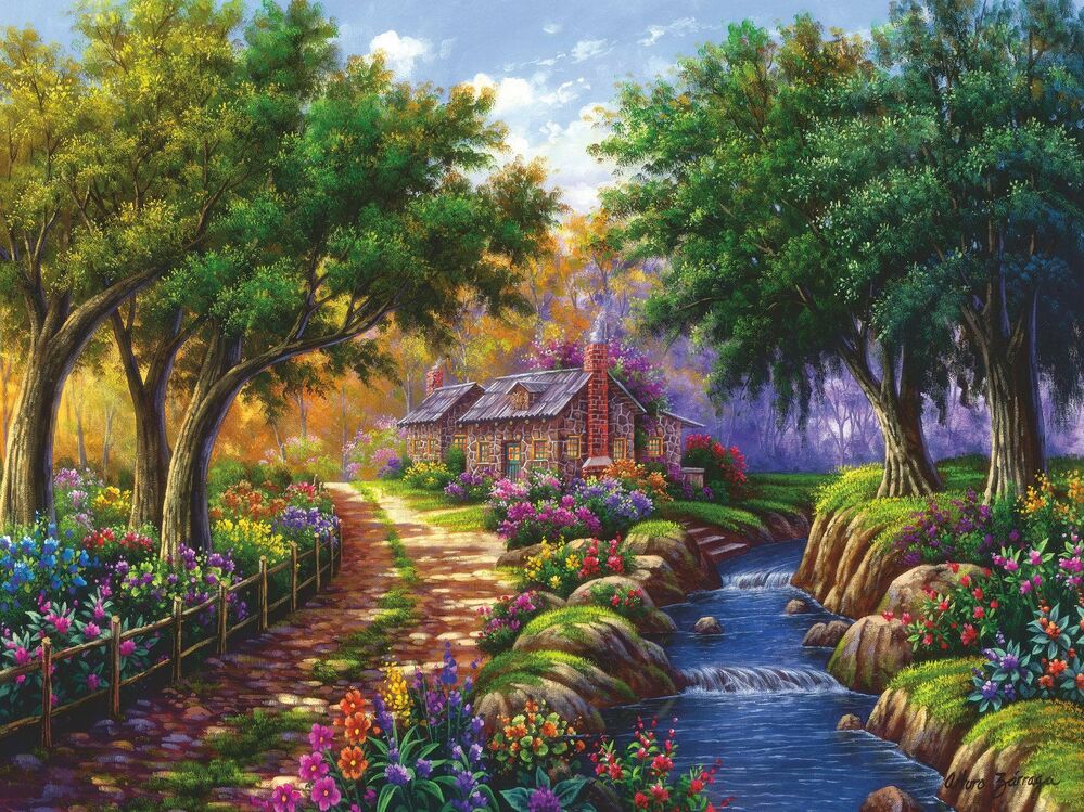 Ravensburger Puzzle 1500pc - Cottage By the River