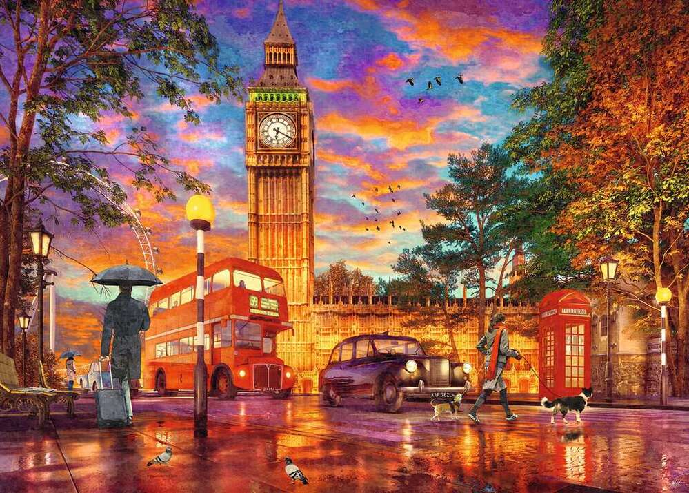 Ravensburger Puzzle 1000pc - Sunset at Parliament Square