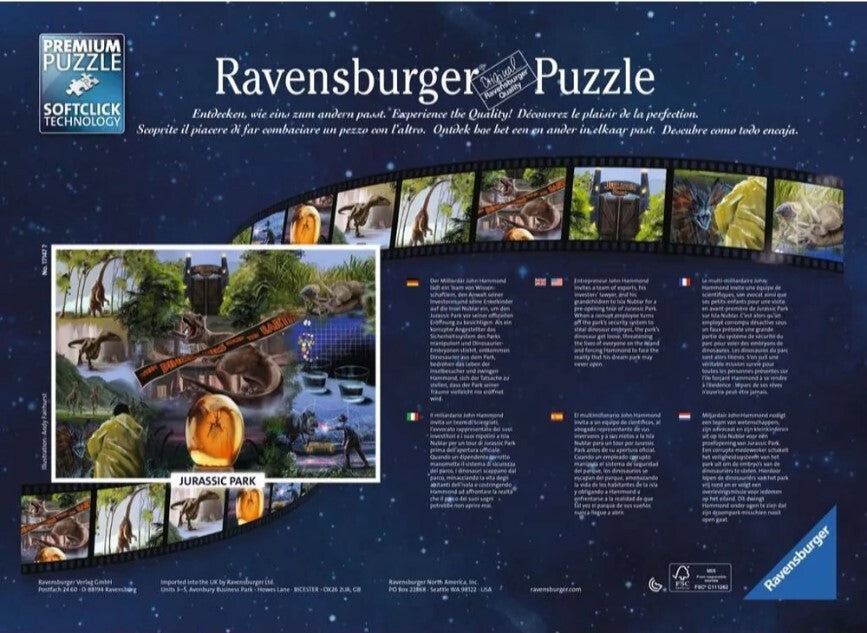 Ravensburger Puzzle 1000pc - Jurassic Park