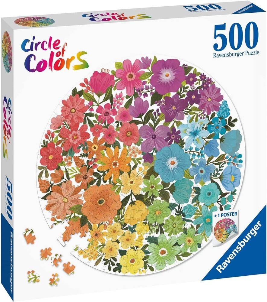 Ravensburger Puzzle 500pc - Circle of Colours Flowers
