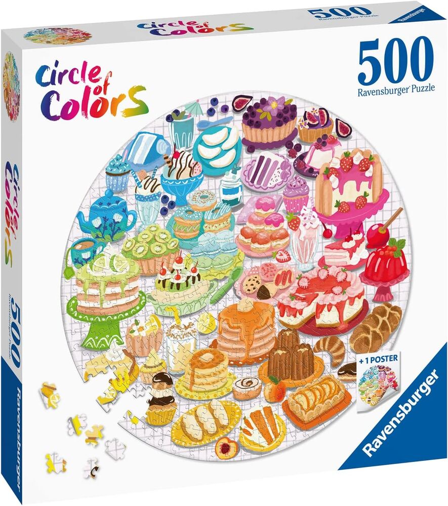 Ravensburger Puzzle 500pc - Circle of Colours Desserts