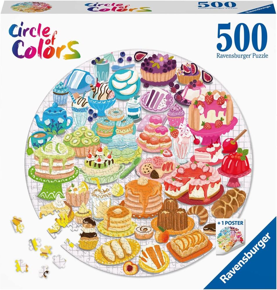 Ravensburger Puzzle 500pc - Circle of Colours Desserts