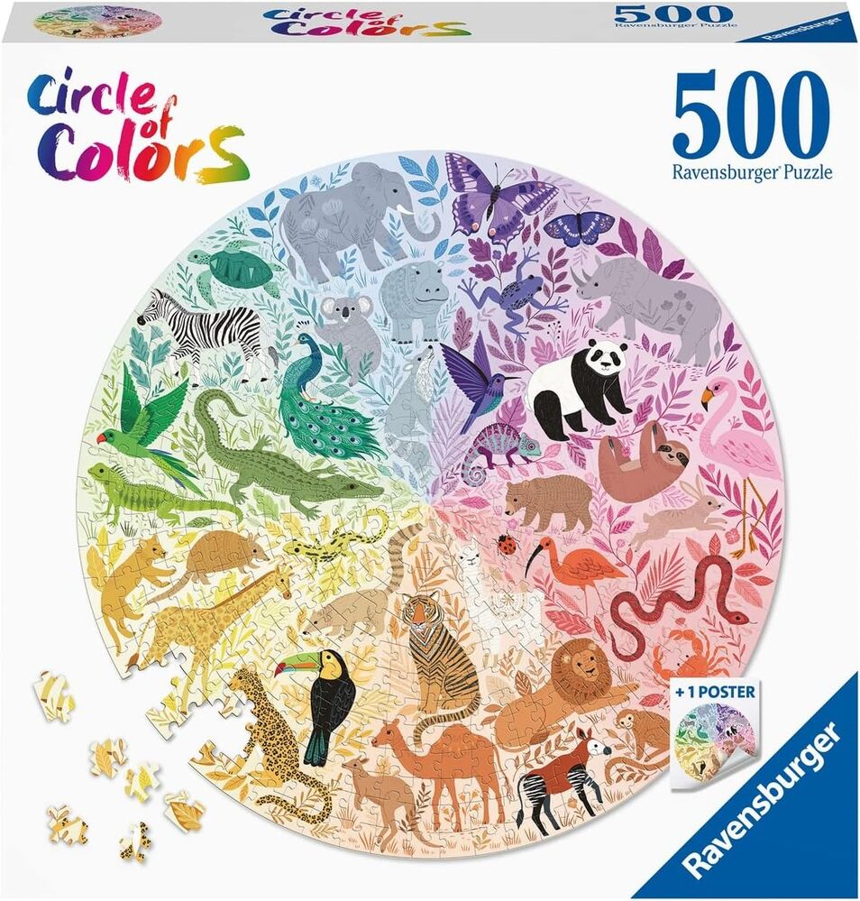 Ravensburger Puzzle 500pc - Circle of Colours Animals