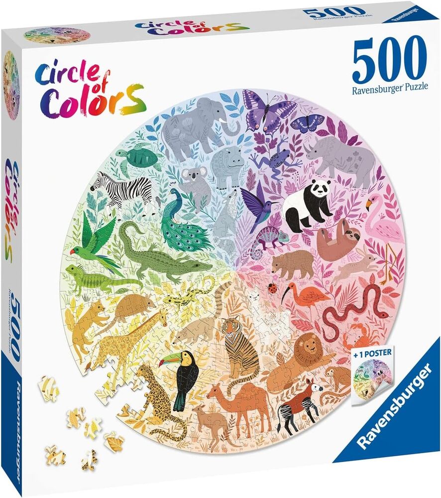 Ravensburger Puzzle 500pc - Circle of Colours Animals