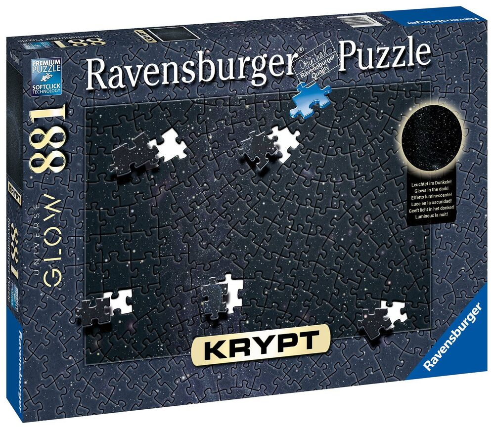 Ravensburger Puzzle 881pc - Krypt Universe Glow Spiral Puzzle