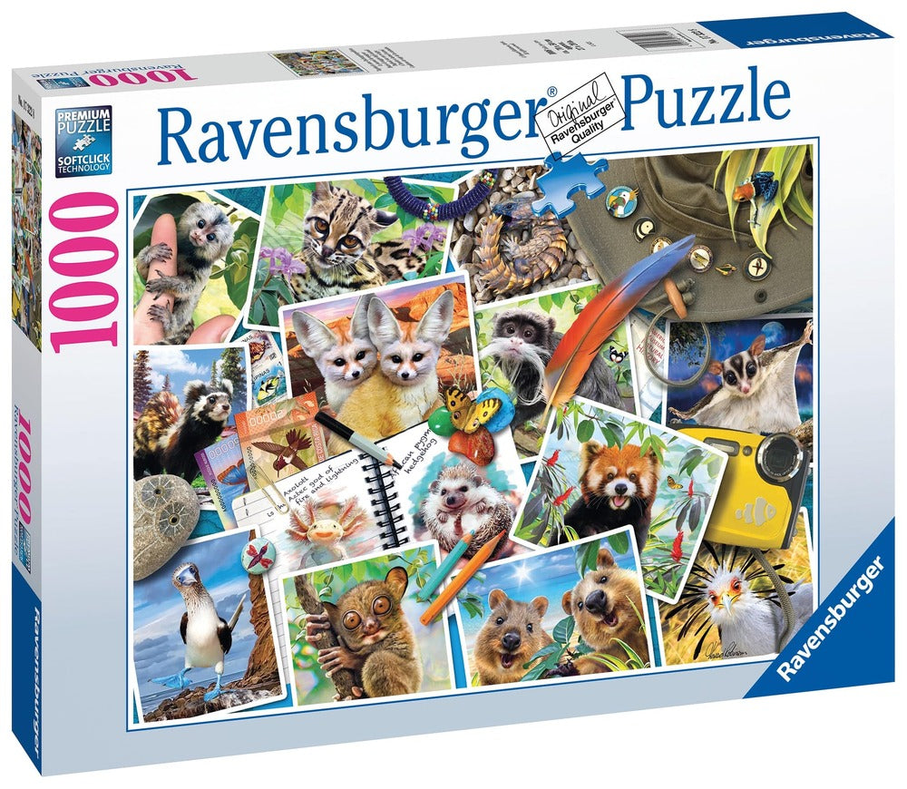 Ravensburger Puzzle 1000pc - A Traveler's Animal Journal