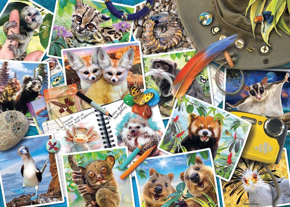 Ravensburger Puzzle 1000pc - A Traveler's Animal Journal