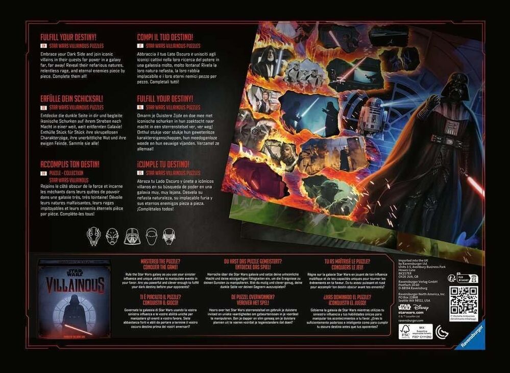 Ravensburger Puzzle 1000pc - Star Wars Villainous Moff Gideon