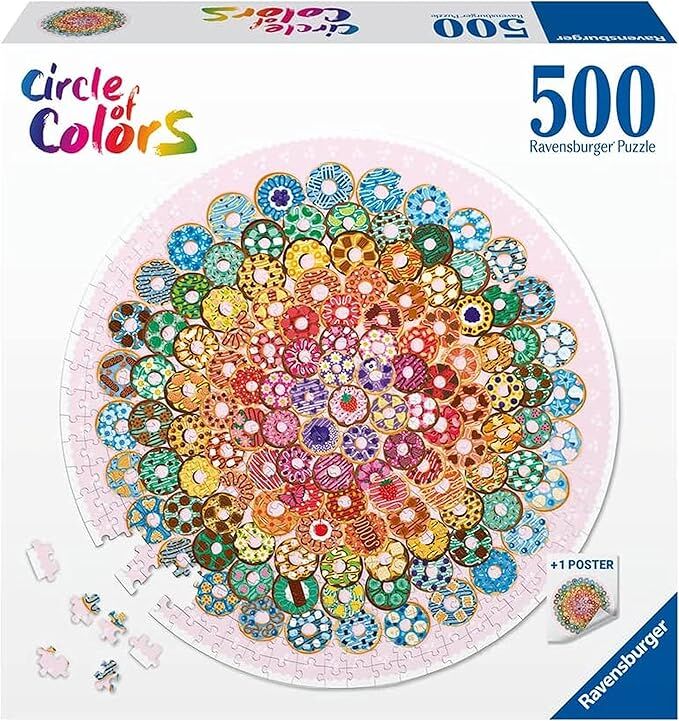Ravensburger Puzzle 500pc - Circle of Colours Donuts