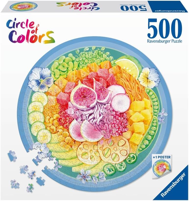 Ravensburger Puzzle 500pc - Circle of Colours Poke Bowl