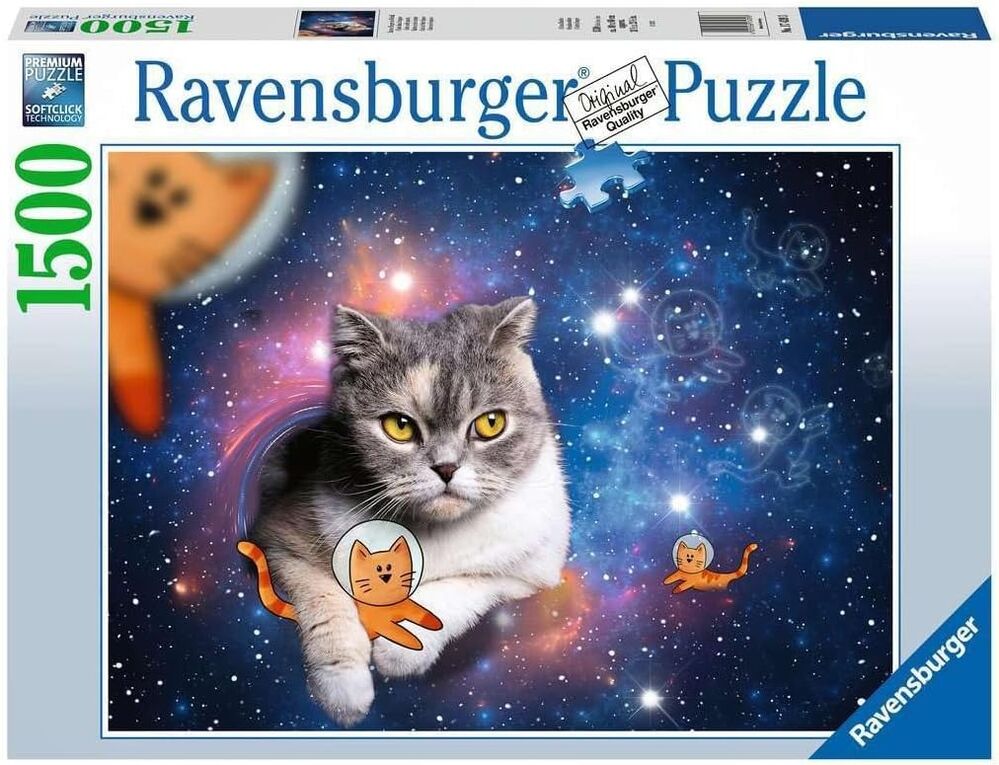 Ravensburger Puzzle 1500pc - Cats Flying to Outer Space