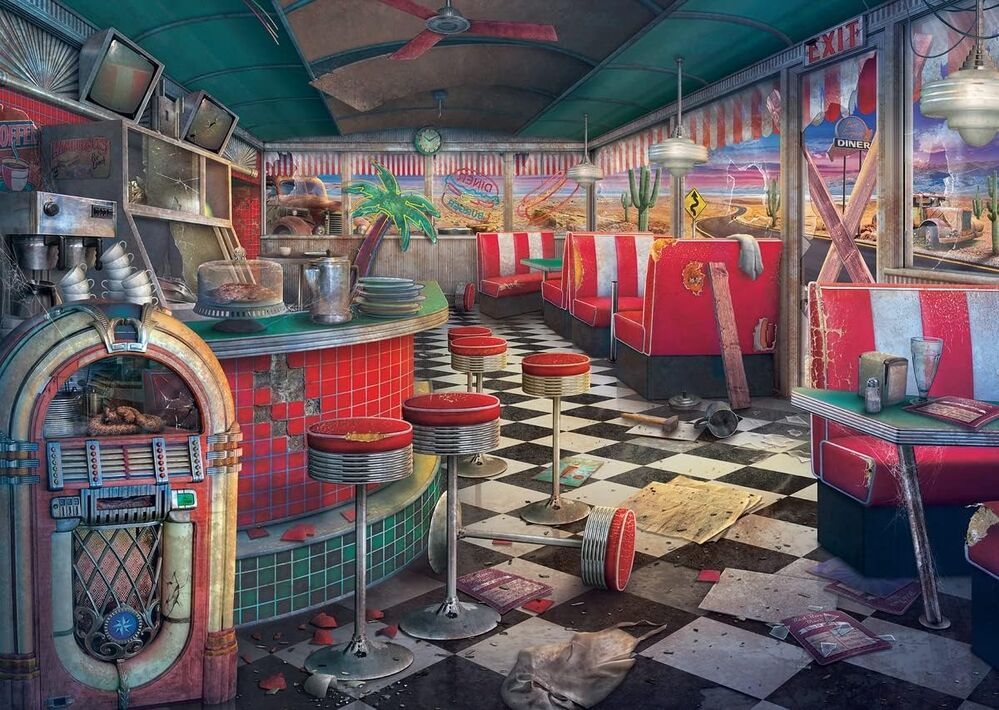 Ravensburger Puzzle 1000pc - Abandoned Places Decaying Diner