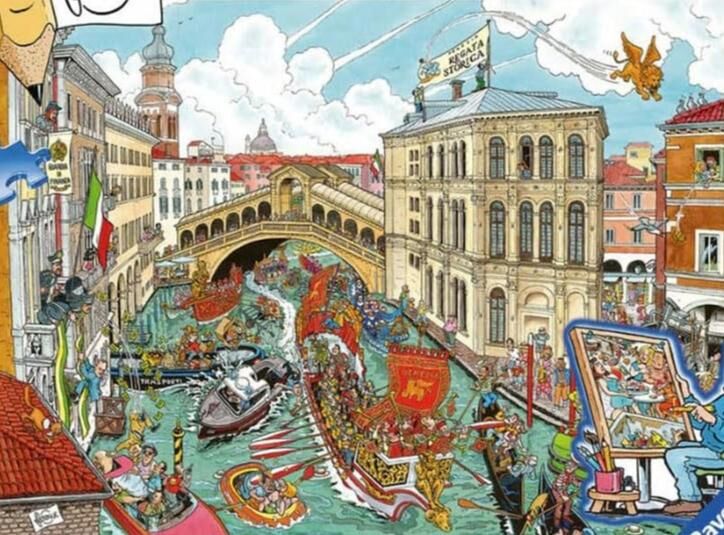 Ravensburger Puzzle 1000pc - Fleroux Cities of the World Venezia