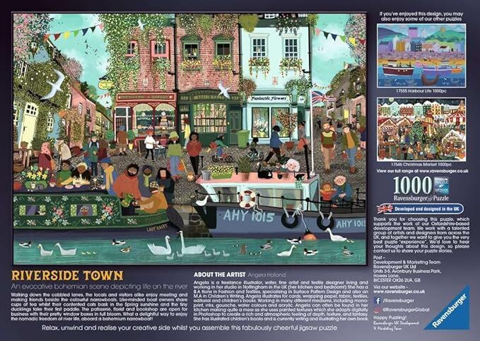 Ravensburger Puzzle 1000pc - Riverside Town