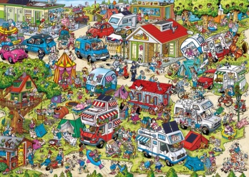 Ravensburger Puzzle 1000pc - Holiday Park 1 The Campsite