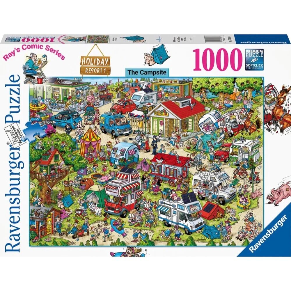 Ravensburger Puzzle 1000pc - Holiday Park 1 The Campsite