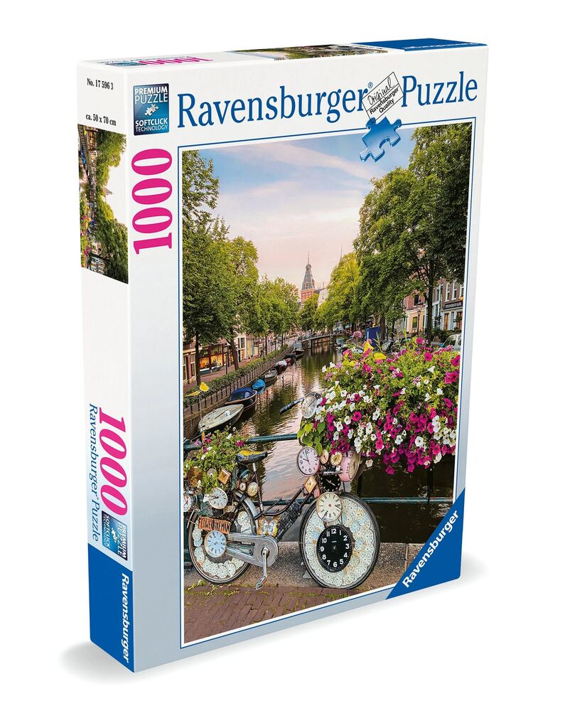 Ravensburger Puzzle 1000pc - Bicycle and Flowers in Amsterdam