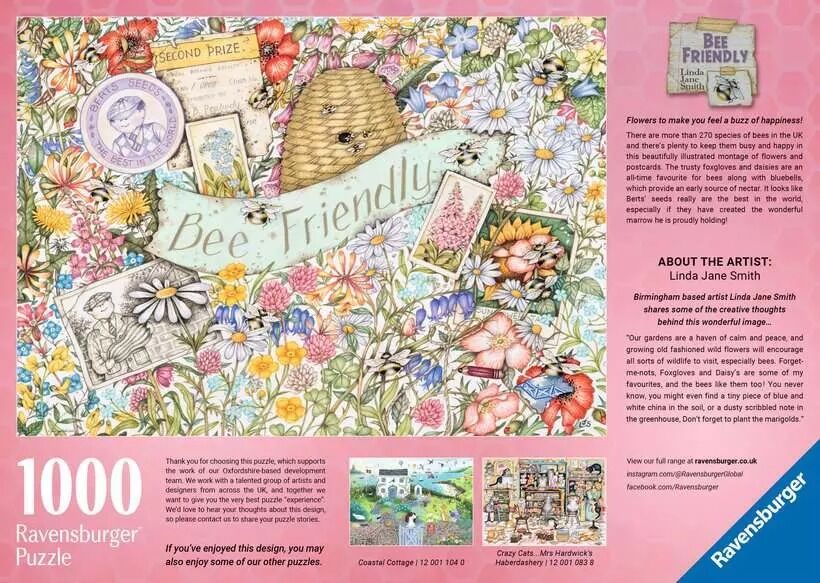 Ravensburger Puzzle 1000pc - Bee Friendly