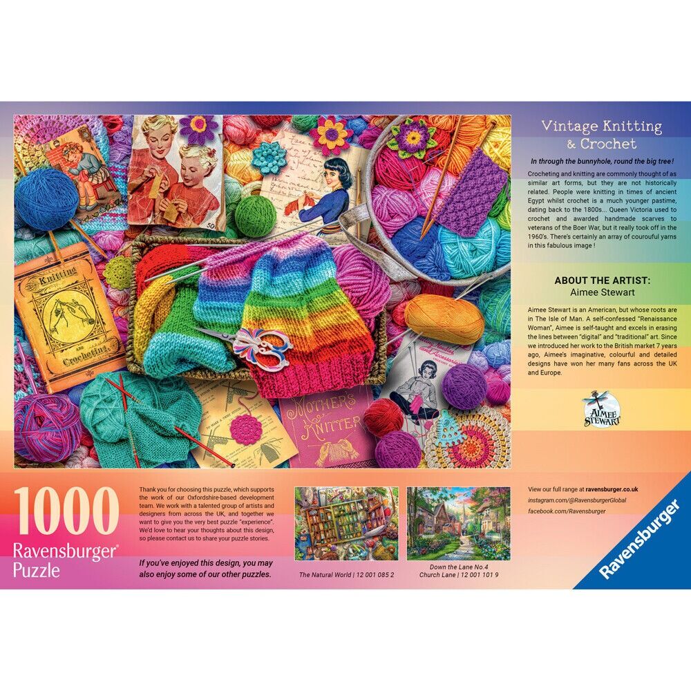 Ravensburger Puzzle 1000pc - Vintage Knitting & Crocheting