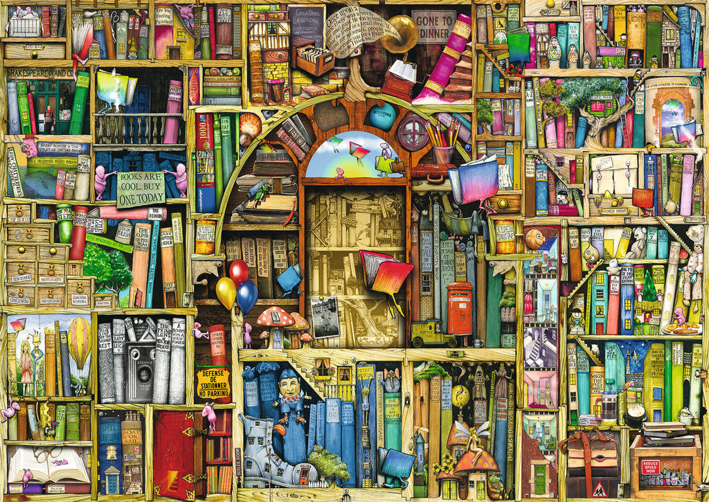 Ravensburger Puzzle 1000pc - The Bizarre Bookshop 2