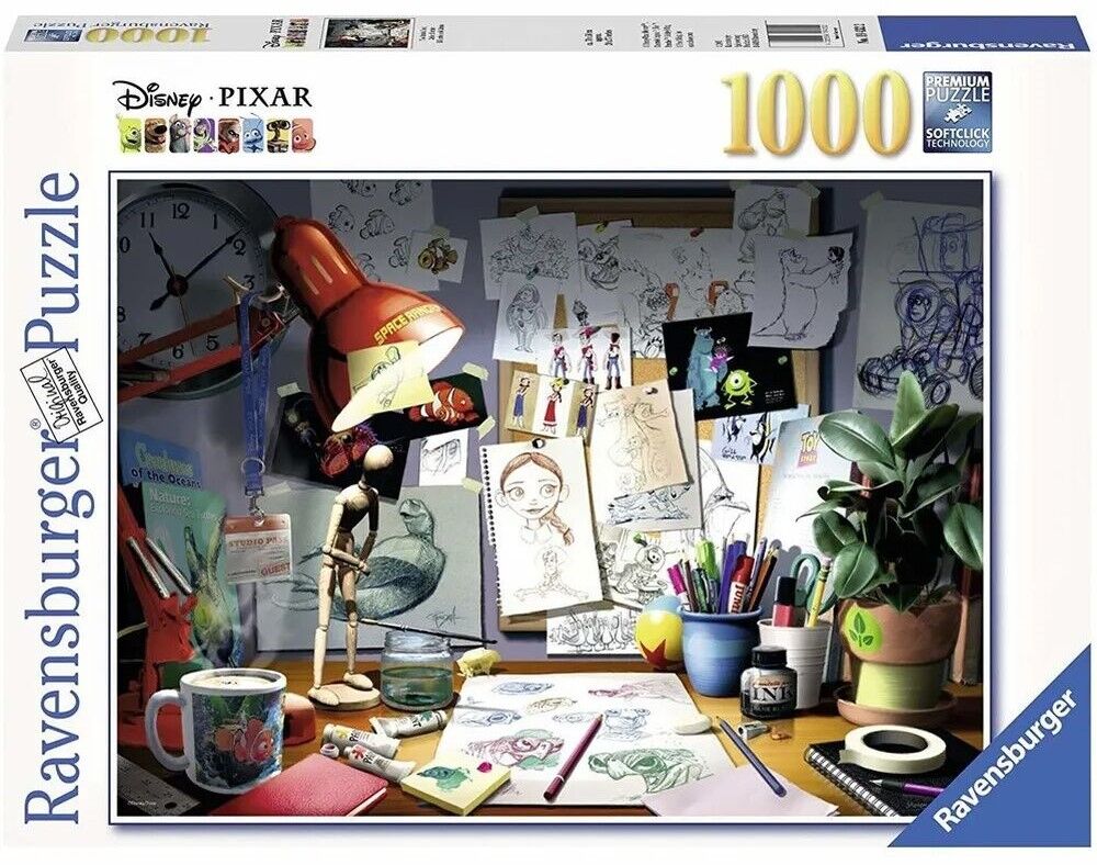 Ravensburger Puzzle 1000pc - Disney Pixar - The Artist's Desk