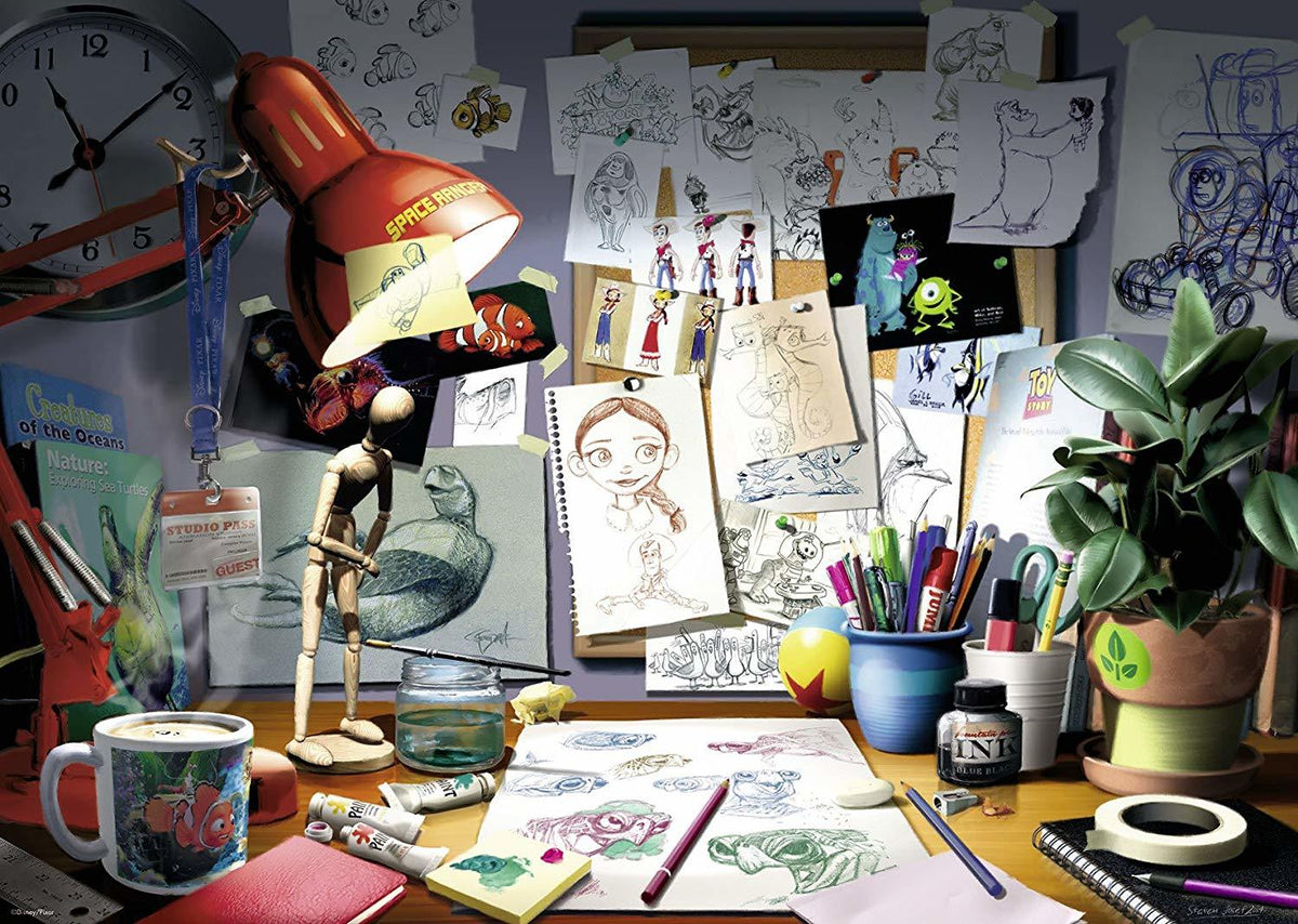 Ravensburger Puzzle 1000pc - Disney Pixar - The Artist's Desk