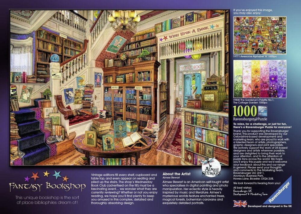 Ravensburger Puzzle 1000pc - The Fantasy Bookshop