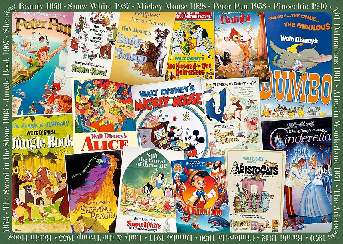 Ravensburger Puzzle 1000pc - Disney Pixar - Vintage Posters
