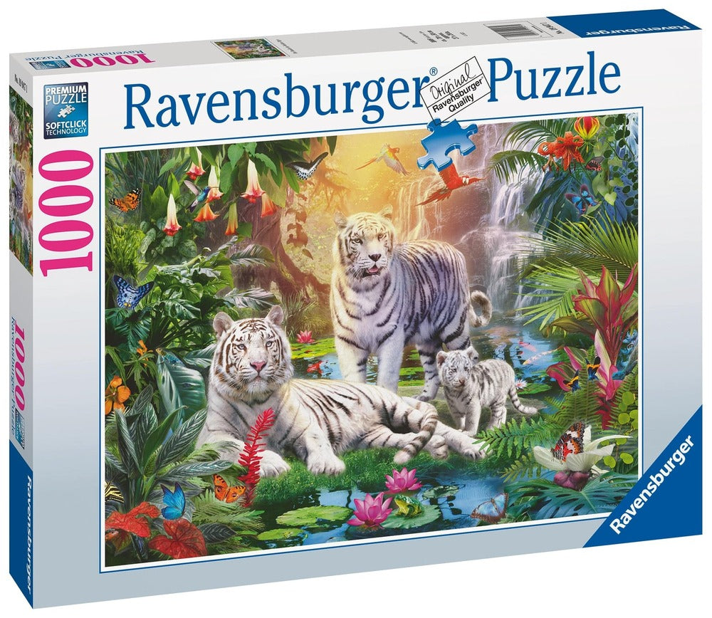 Ravensburger Puzzle 1000pc - White Tiger Family