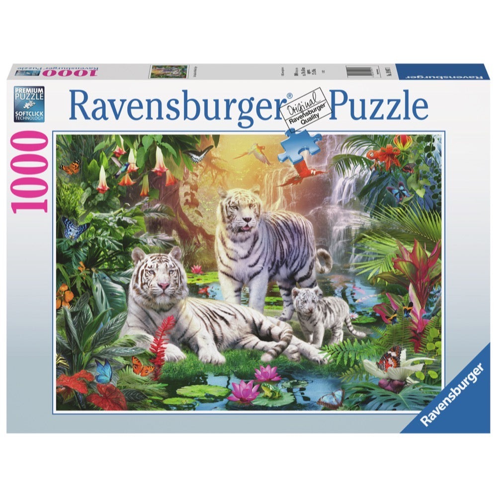 Ravensburger Puzzle 1000pc - White Tiger Family