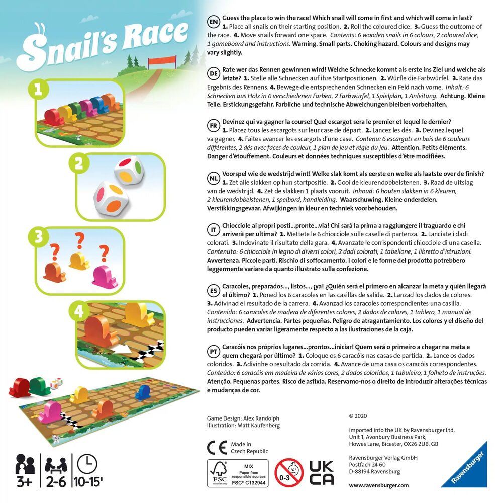 Ravensburger - Snail's Race Board Game