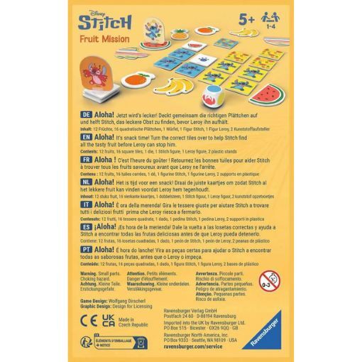 Ravensburger - Disney Stitch Fruit Mission Game