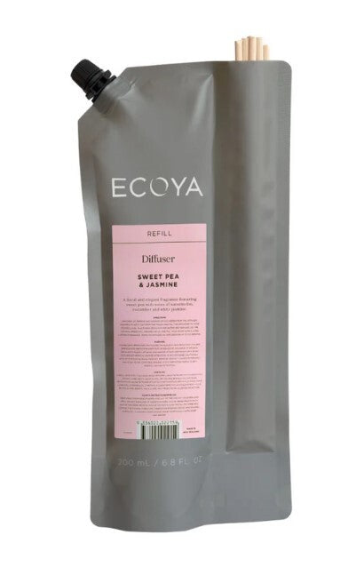Ecoya Reed Diffuser Refill - Sweet Pea & Jasmine