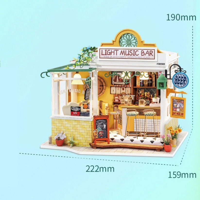 Rolife Wooden Model - DIY Miniature House Light Music Bar