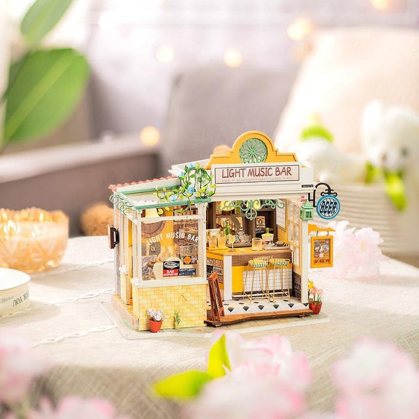 Rolife Wooden Model - DIY Miniature House Light Music Bar