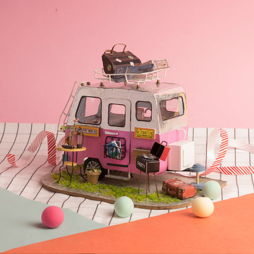 Rolife Wooden Model - DIY Minature House Happy Camper