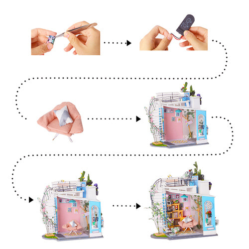 Rolife Wooden Model - DIY Minature House Dora's Loft