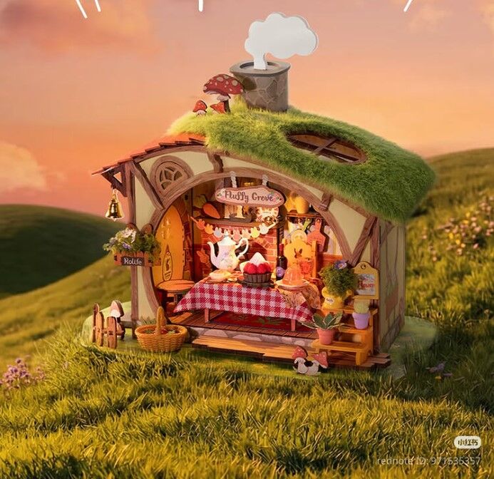 Rolife Wooden Model - DIY Miniature House Fluffy Grove