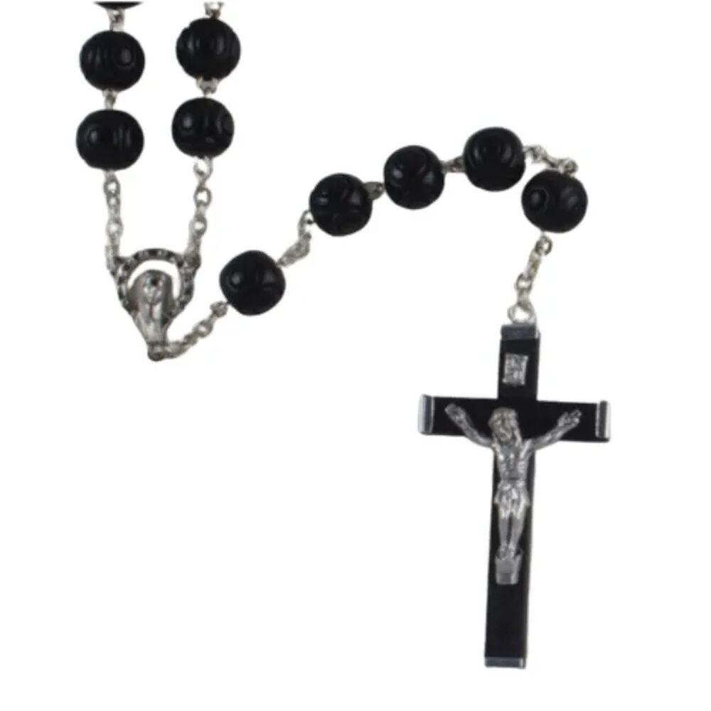 Large Wood Rosary (Black)