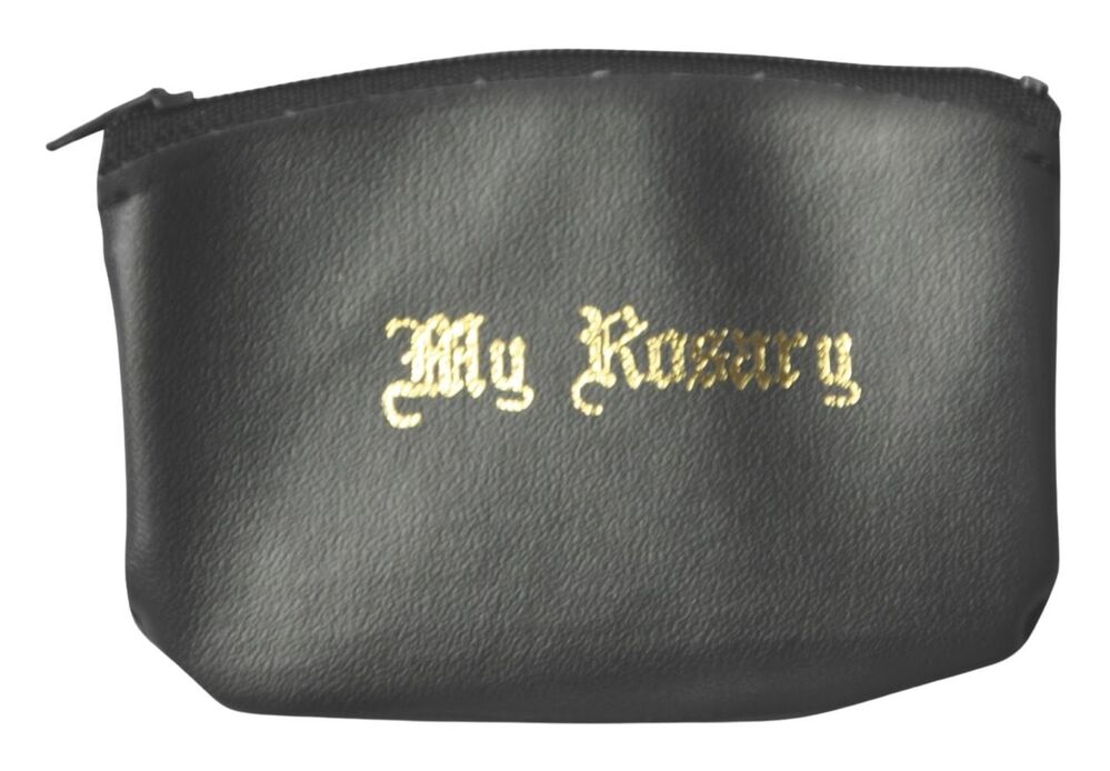 Zipper Rosary Purse - Black