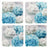 NF Living Resin Coasters - Hydrangea (Set of 4)
