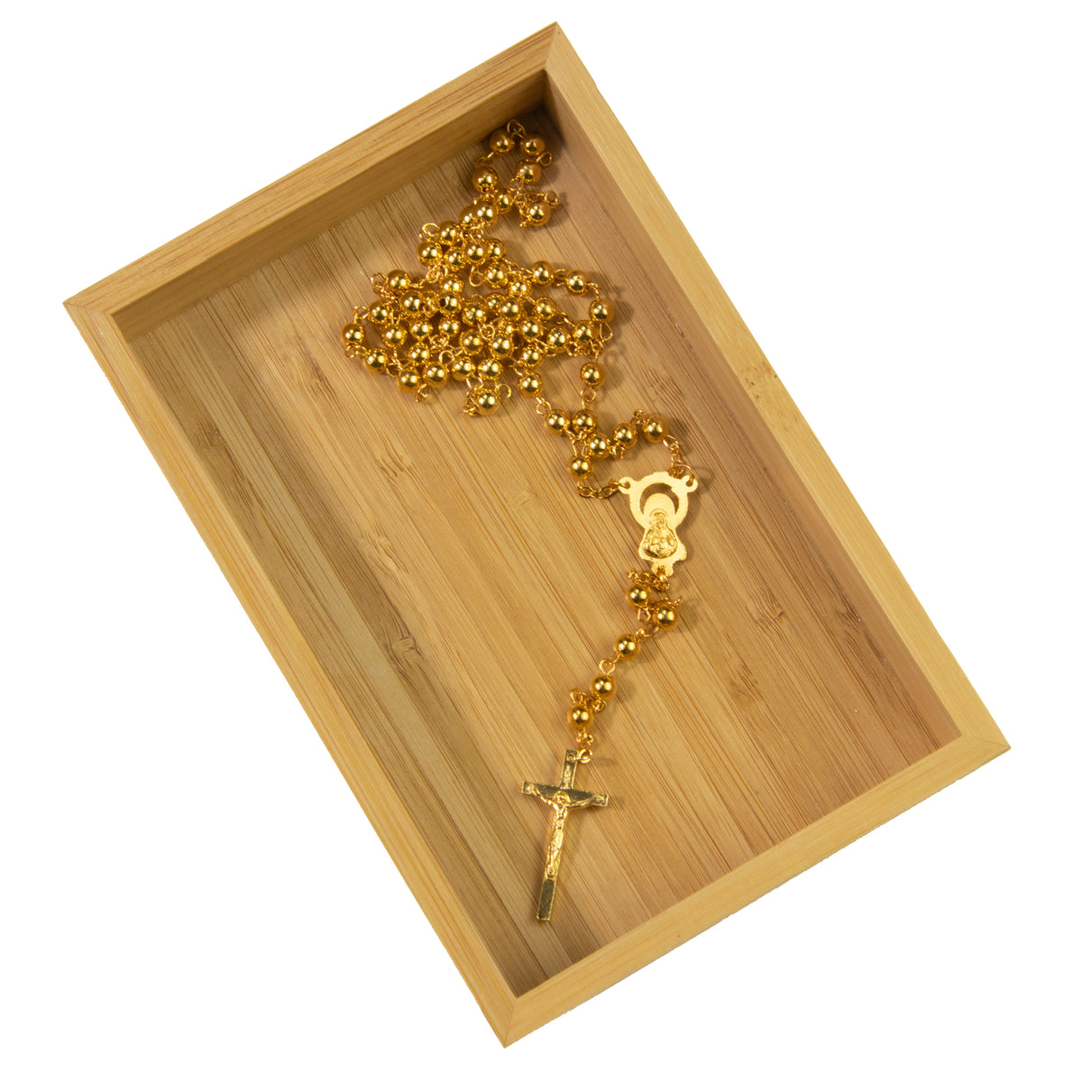 Rosary Beads Gold Plated Metal 5mm