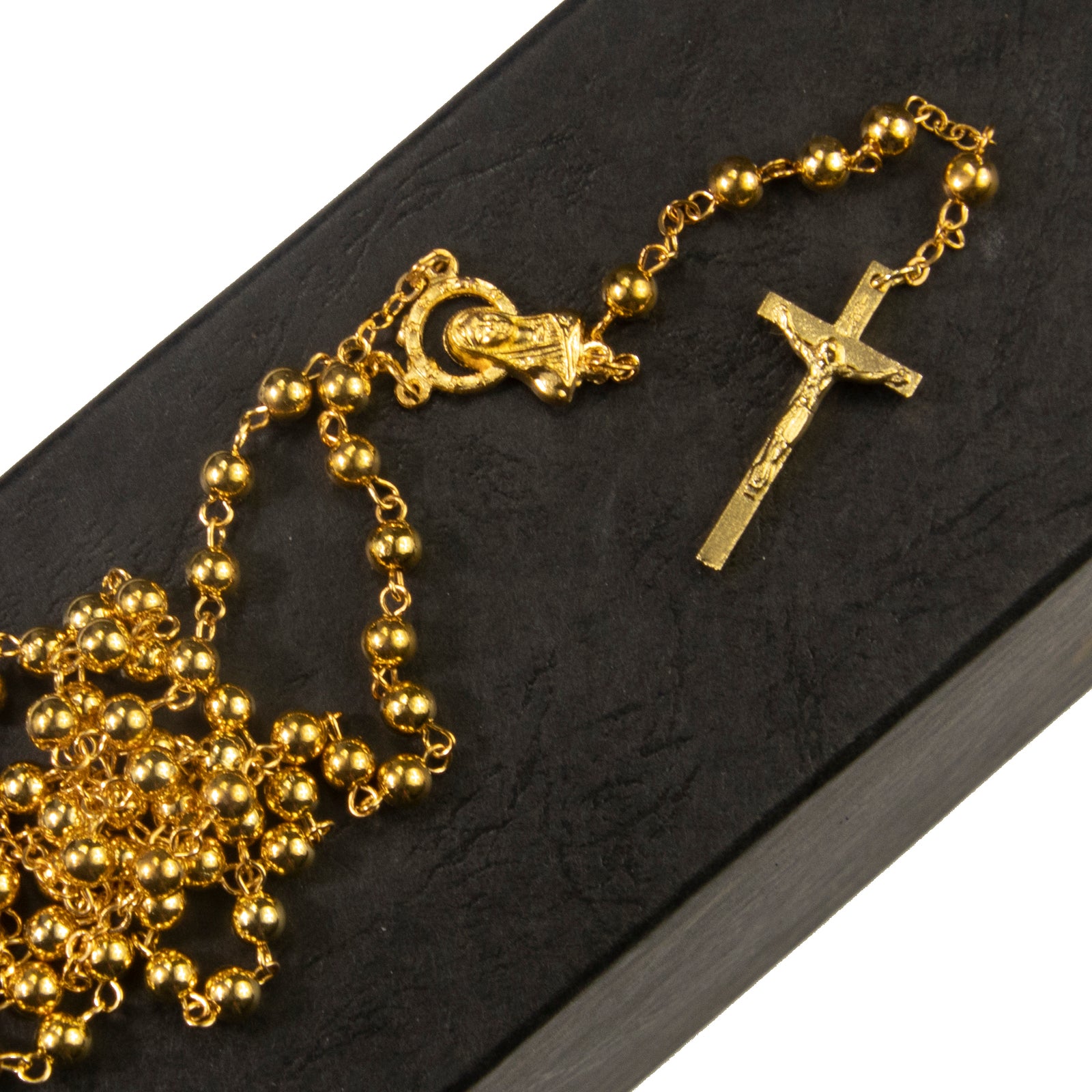 Rosary Beads Gold Plated Metal 5mm