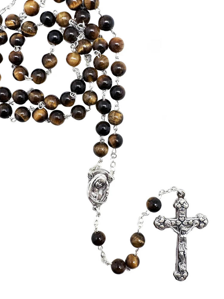 Rosary Beads Precious Stone - Tiger Eye