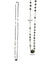 Rosary Crystal Necklace - Silver