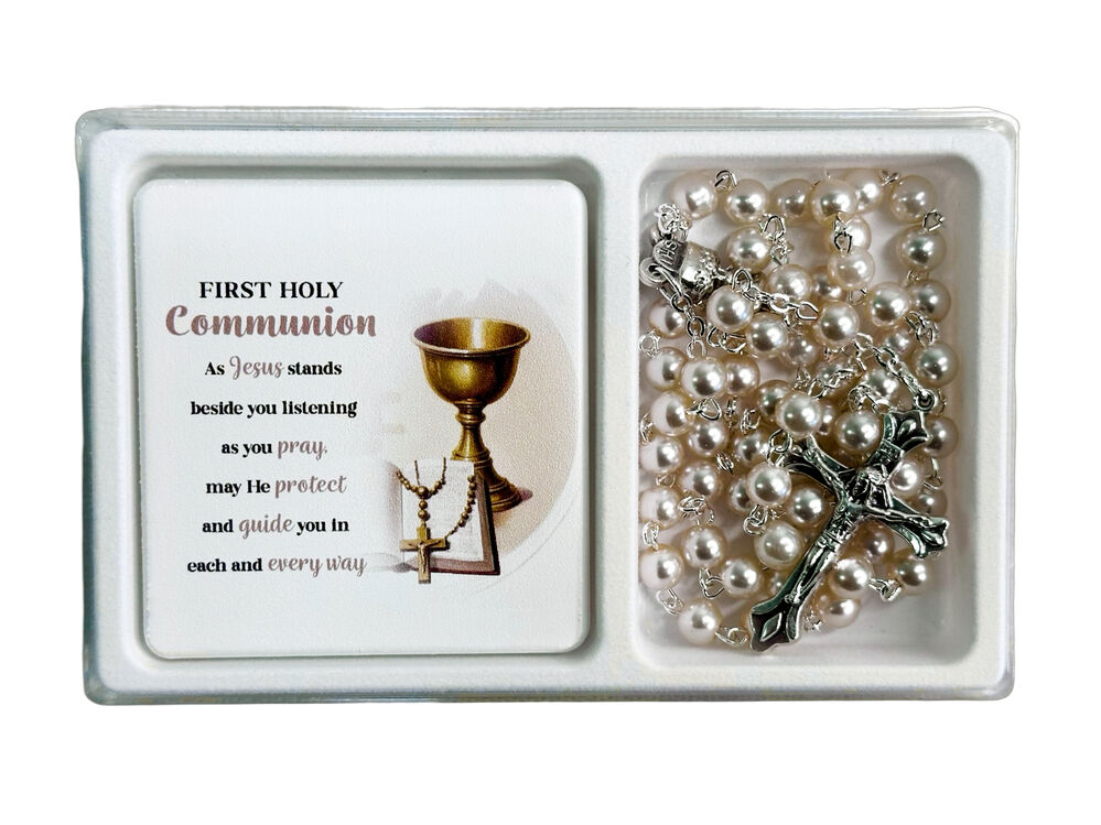 Rosary and Plaque Set - Communion